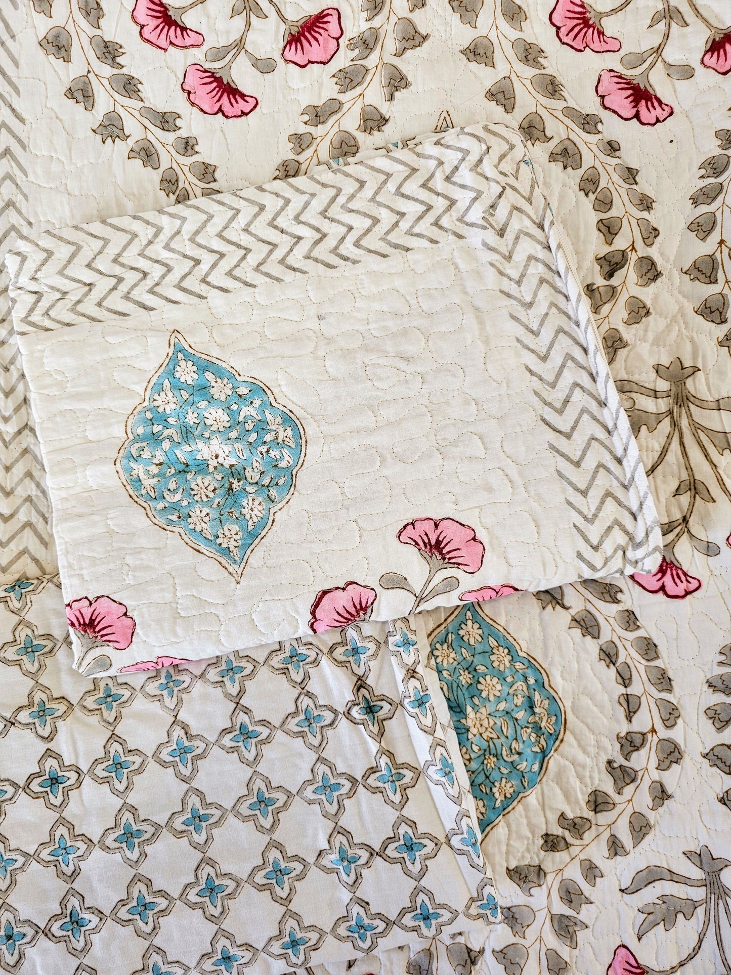 Handmade Block Printed Bed Cover - Traditional