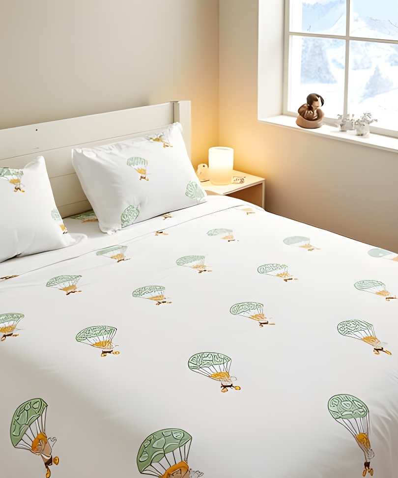 Handmade Block Printed Bedsheet (Parachute)